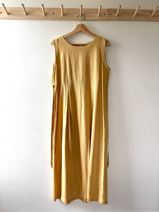 April Cornell Dresses & Skirts - Vintage April Cornell Mustard Yellow Raw Silk Dress